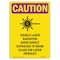 Signmission OSHA RADIATION Sign, Visible Laser Radiation, 10in X 7in Rigid Plastic, 10" H, 7" W, Portrait OS-CR-P-710-V-10280 - alternate 1